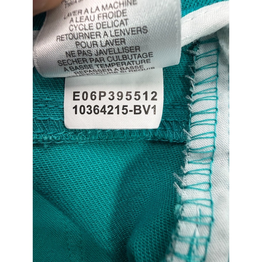 Jones New York Sport Petite Pants Aqua Green Rhinestone Stretch NWT | Womens 10P - Picture 14 of 15